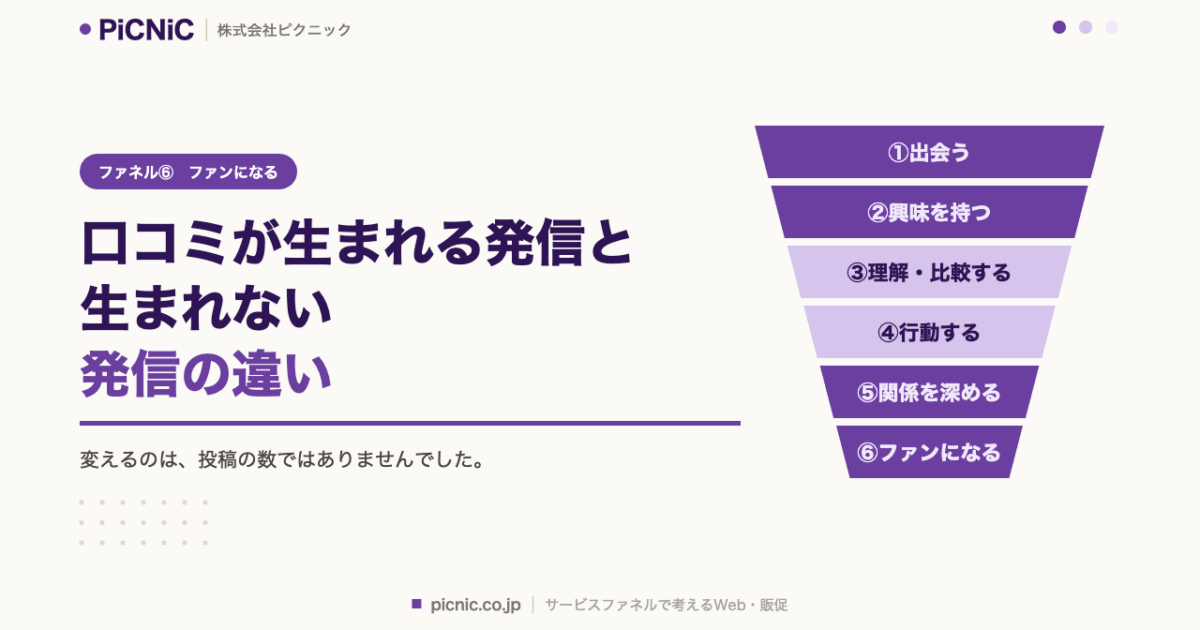 口コミが生まれる発信と、生まれない発信の違い
